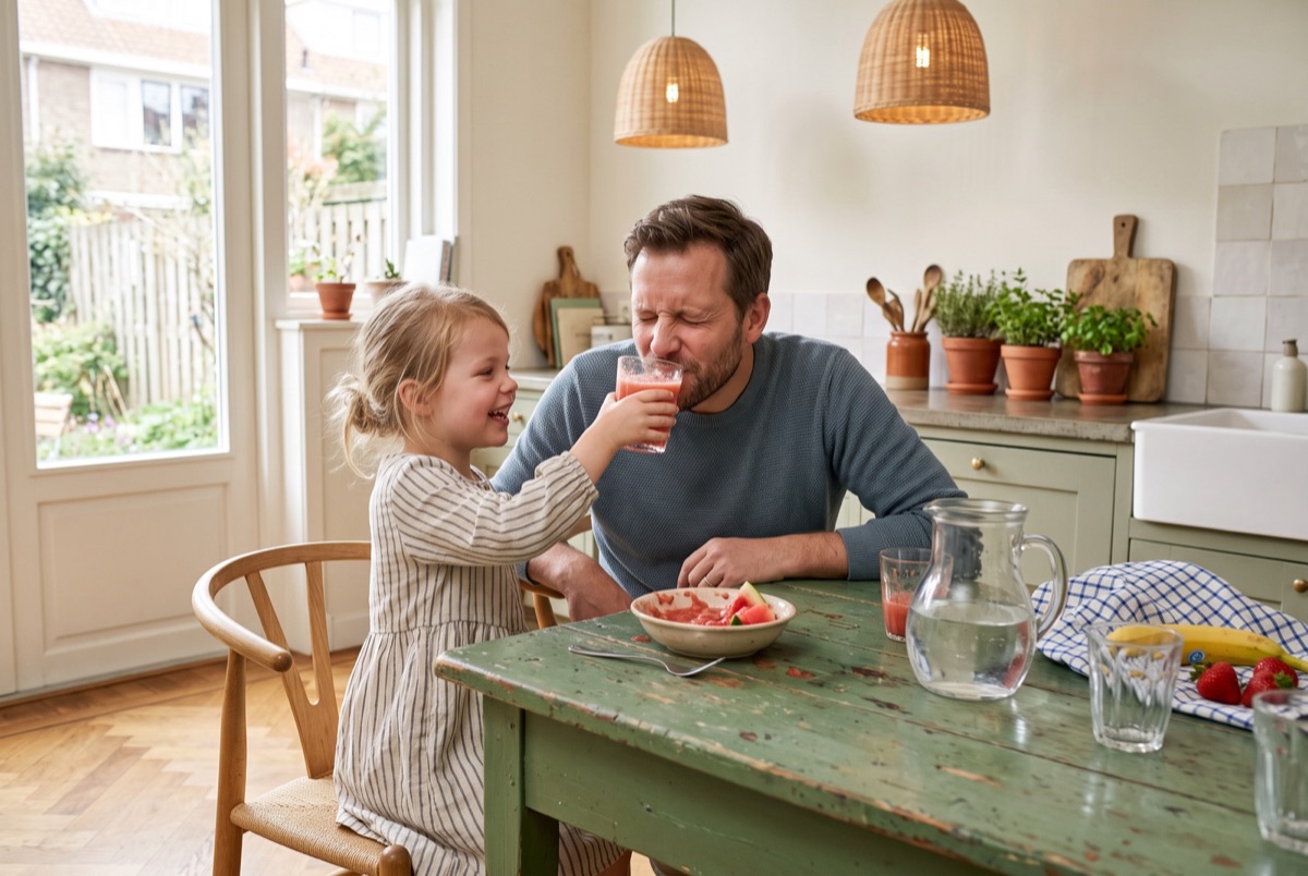 Fruitsap-menger met geheim recept
