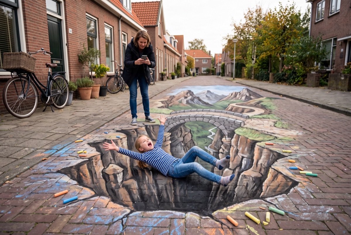 Het gat in de stoep dat er niet is