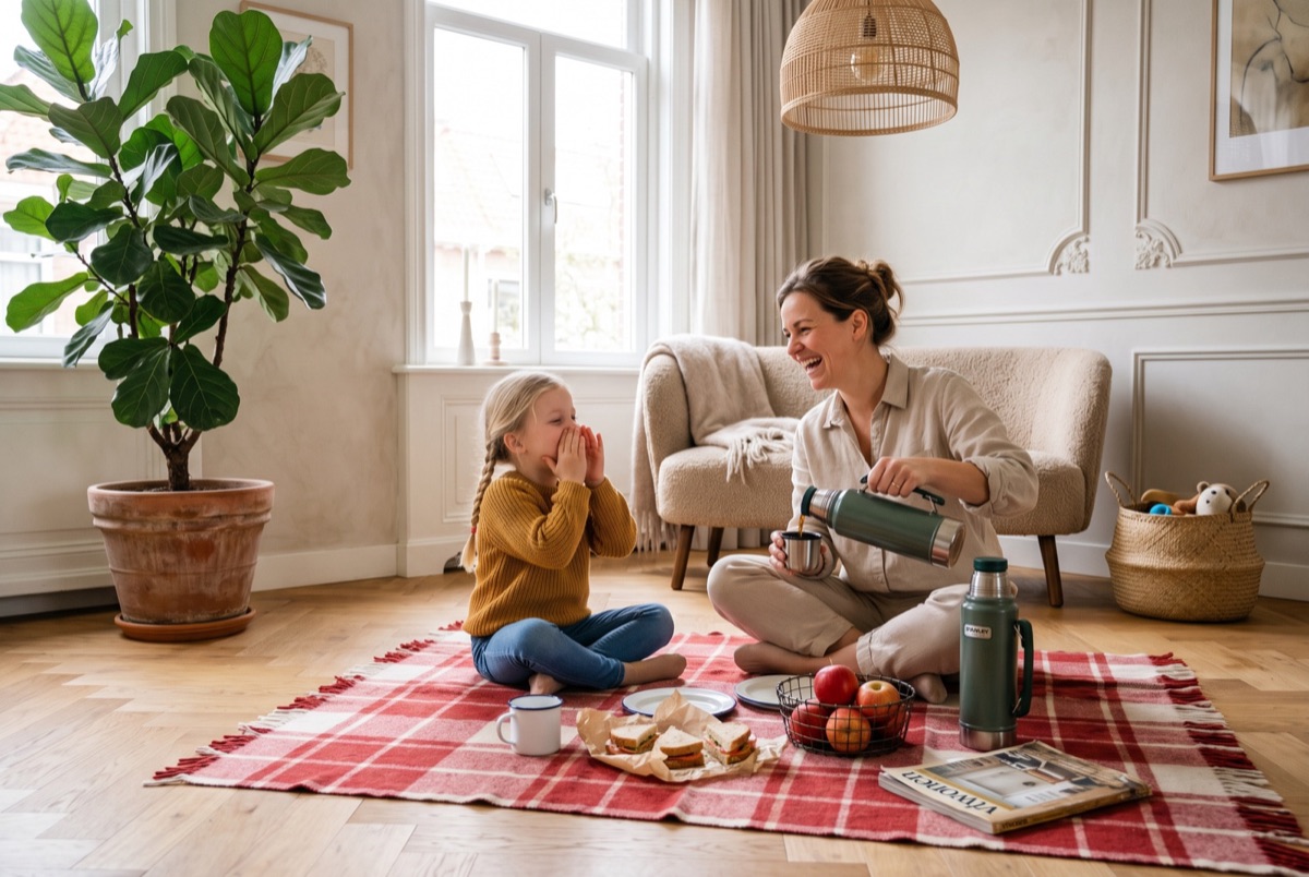 Picknick in de buiten-kamer