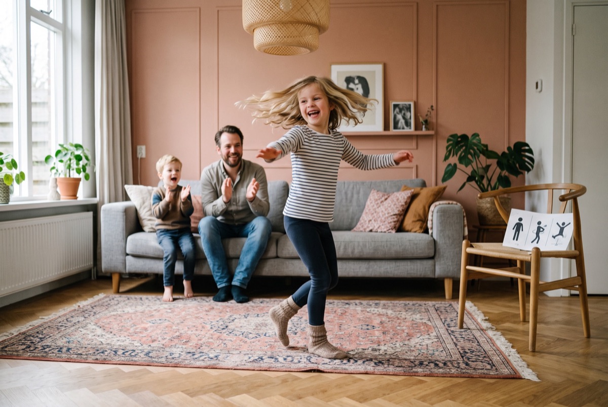 Rino's dansje met een vaste choreografie-kaart